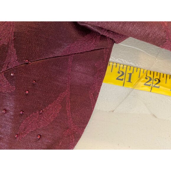 Cachet 2-Piece Formal Maci Dress Set & Jacket Beaded Size 12 Burgundy - Picture 11 of 13